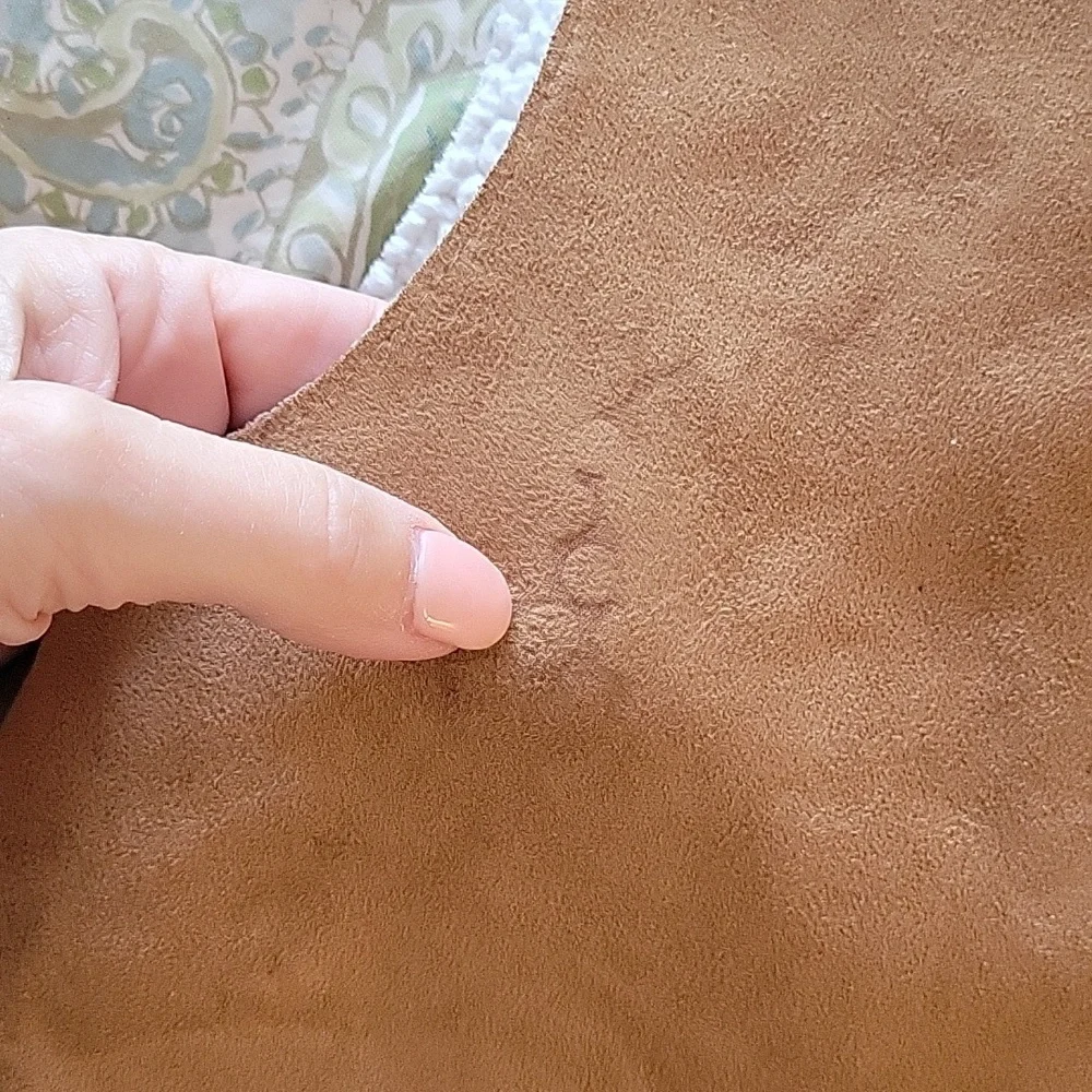 GYMBOREE Suede Tan and Cream Shearling Vest